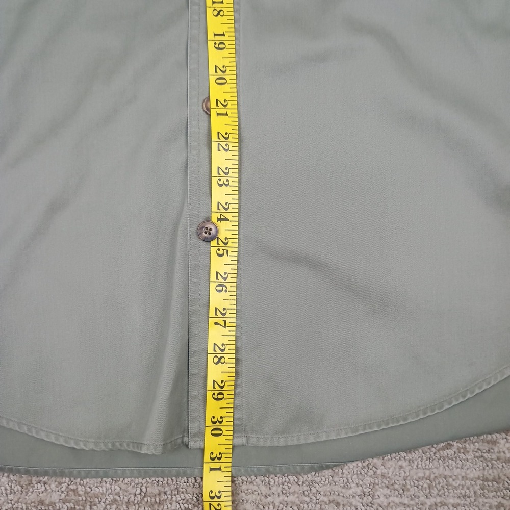 Duluth Trading Co Mens Large Sage Green Cotton Long Sleeve Work Shirt L Utility - Picture 5 of 7